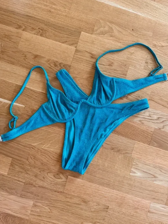 South Beach bikini – metallic turkos