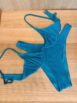 South Beach bikini – metallic turkos