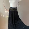 Spódnica boho Sara Kelly czarna maxi haftowana wiskoza lekka etno 40