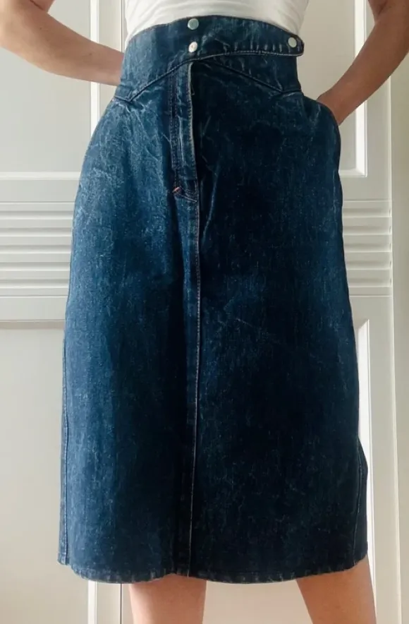 Spódnica jeans midi vintage