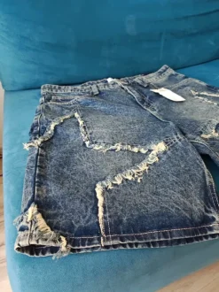 Spodenki loose dżinsowe Cropp star streetwear jeans baggy