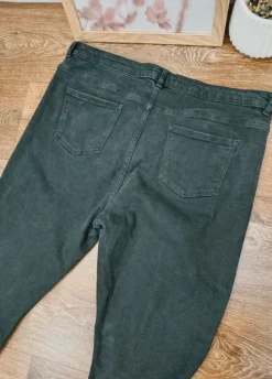Spodnie damskie jeansowe skinny denim co elastyczne wysoki stan czarne rurki 48 4xl plus size
