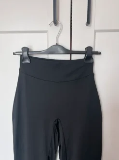 Spodnie do yogi materiałowe wide leg loose yoga pants high waist push up S
