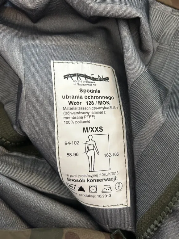 Spodnie Goretex MON Arlen | wojskowe, szelki, wodoodporne moro