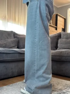 Spodnie jeans wide leg grey baggy washed Rap y2k og skate 90s 00s denim swag