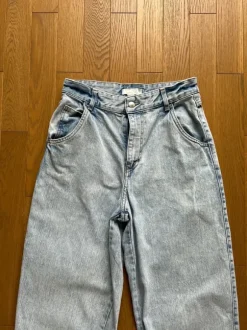 Spodnie jeansy H&M baggy niebieskie rozm 36