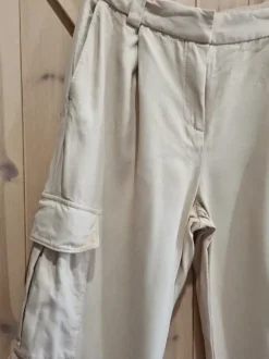 spodnie premium massimo dutti beżowe cargo eleganckie do kostki 38