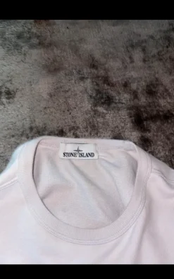Stone Island sweatshirt – vit – klassisk badge