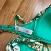 Strój kąpielowy M&S M/L dwuczęściowy zielony w kwiaty piękny