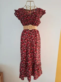 Stylowa romantyczna włoska sukienka na lato Made in Italy cottage core r.38/M