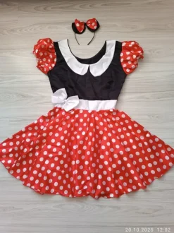 Sukienka na karnawał myszką minnie r.M