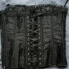 Svart goth Korsett