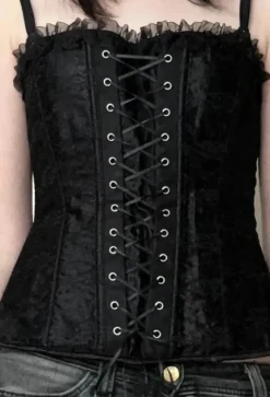 Svart goth Korsett