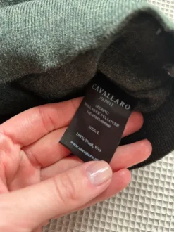 Sweter Cavallaro Napoli | zielony | wełna merino 100% | Merino wool 100% | M L 38 40