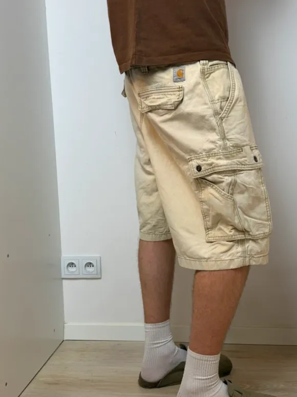 Szorty Carhartt rap cargo beige vintage 90s baggy rap