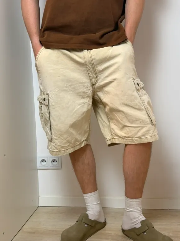 Szorty Carhartt rap cargo beige vintage 90s baggy rap