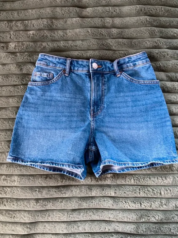Szorty jeansowe H&M 36 wysoki stan bawełna klasyczne