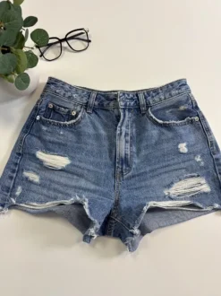 Szorty jeansowe Stradivarius high waist ripped denim S/36 Y2K