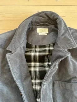 Toast padded organic cord jacket storm blue