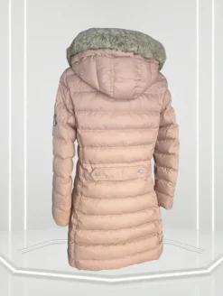 Tommy Hilfiger kurtka płaszcz damski r. 38 pudrowy róż zimowa z kapturem OPIS