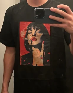T-shirt med print