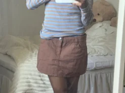 Udgået h&m sød brun denim nederdel