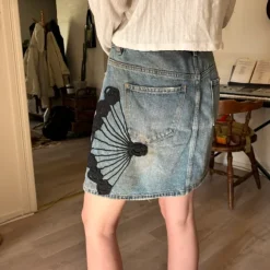 upcycled denim nederdel