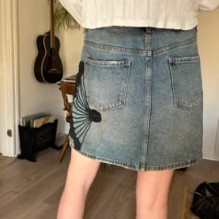 upcycled denim nederdel