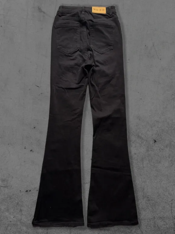 Vintage Black Flare Jeans High Waisted Dzwony