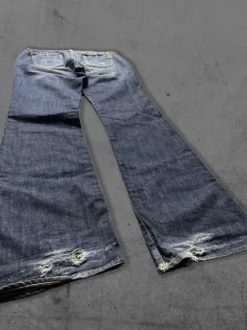 Vintage Bootcut Jeans Flare Bootcut Distressed Gorpcore y2k swag workware