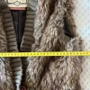 vintage brown faux fur waistcoat y2k sztuczne futerko futrzana kamizelka 00s swag avant garde