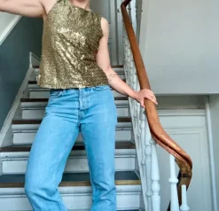 Vintage glimmertrøje