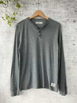 Vintage Henley shirt waffle long sleeve