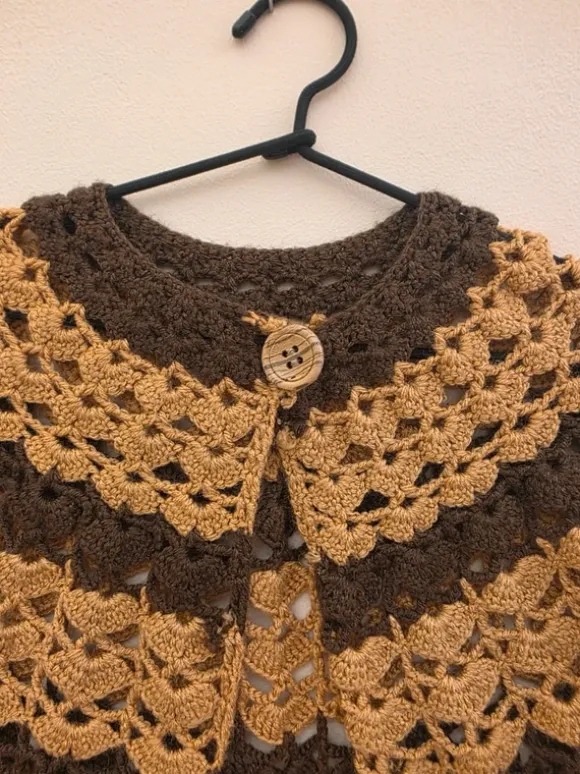Vintage kort poncho/cape 💥