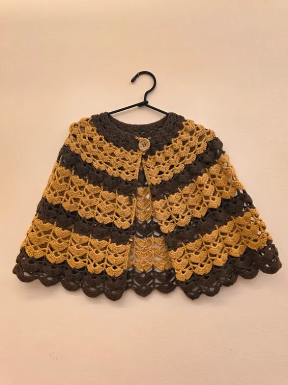 Vintage kort poncho/cape 💥
