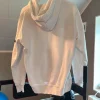 Vit Alpha industries NASA hoodie med patch och dragkedja