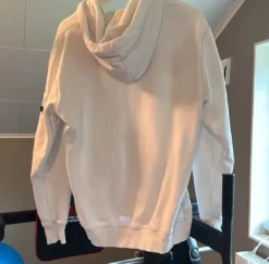 Vit Alpha industries NASA hoodie med patch och dragkedja