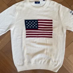 Vit Stickad Gant USA tröja