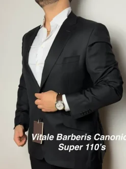 Vitale Barberis Canonico – marynarka nowy z metką | tkanina Super 110’s | rozmiar L made in Italy