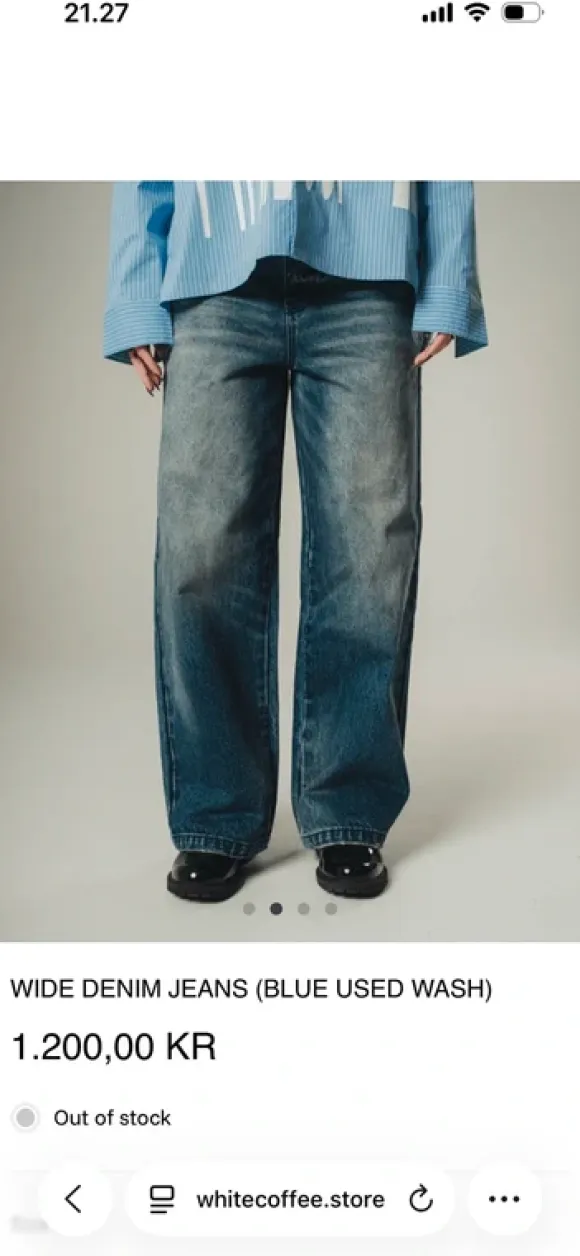 White coffee jeans