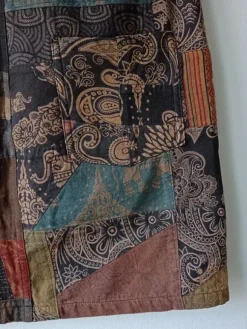 Wielobarwna spódniczka mini vintage M