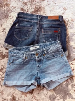 2x jeansowe szorty y2k low rise / denim shorts