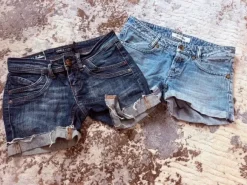 2x jeansowe szorty y2k low rise / denim shorts