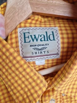 Yellow orange button up