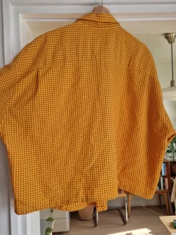 Yellow orange button up